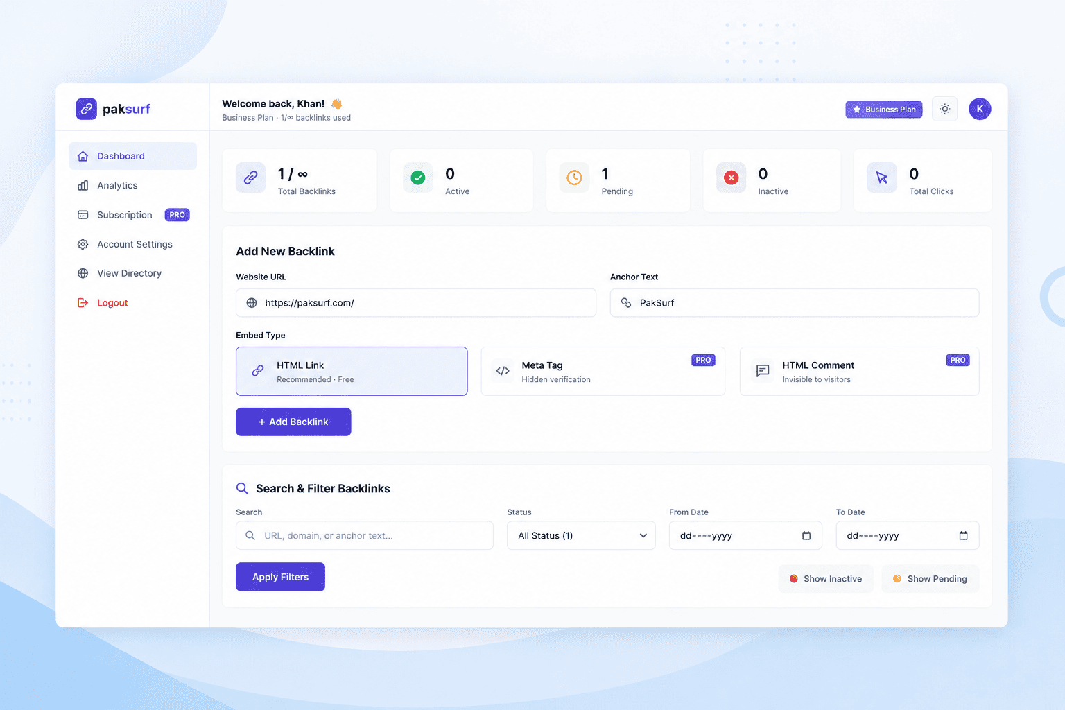 Add Website Screenshot